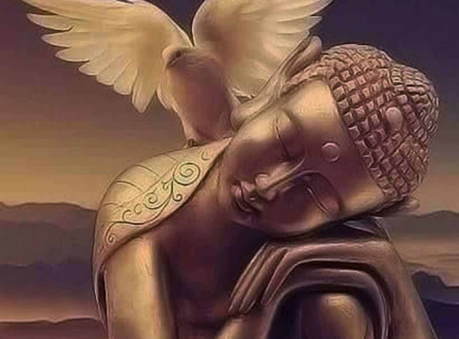 Figura de Buda meditando representando paz interior y beneficios de la inmersión